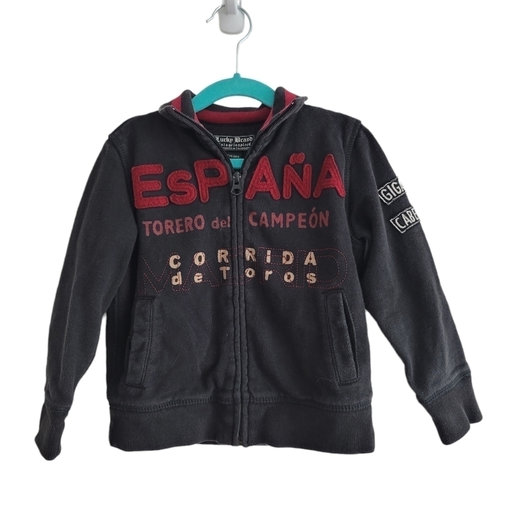 Lucky Brand Vintage Inspired‎ Black España Full Zip Jacket